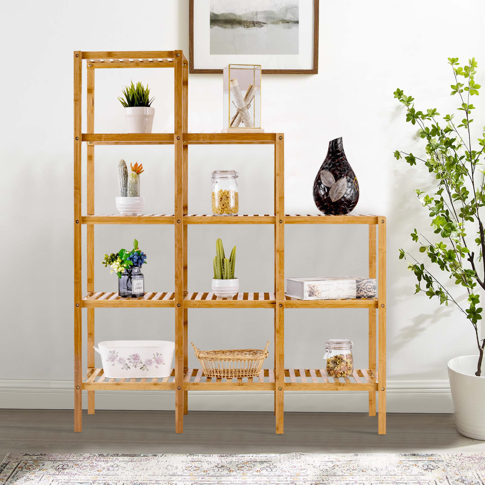 Solid Wood store Display Shelf 45